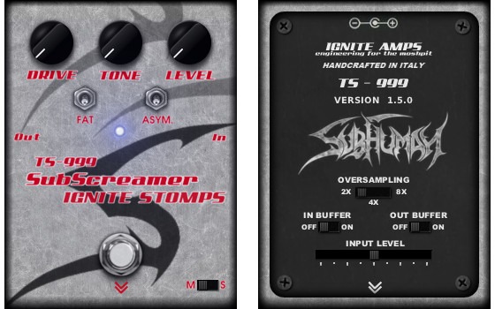 Ignite Amps TS-999, un simulatore plug-in per Tubescreamer.