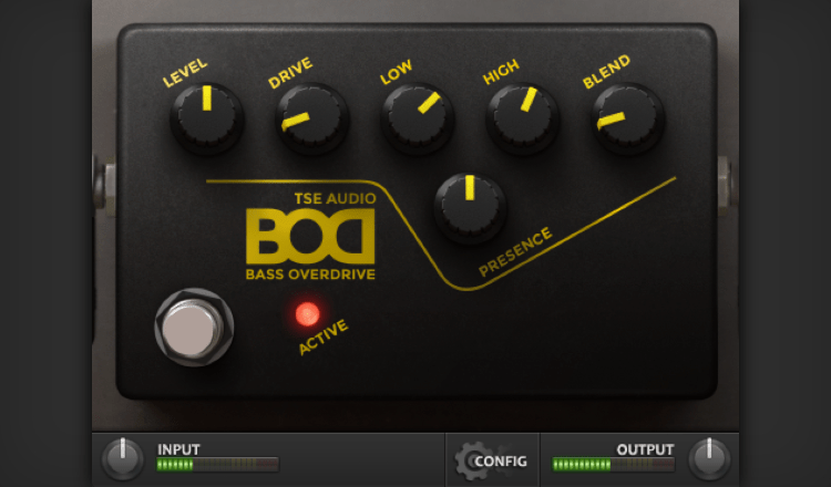 Tech 21 Bass Sansamp를 기반으로 한 TSE BOD Bass Overdrive.