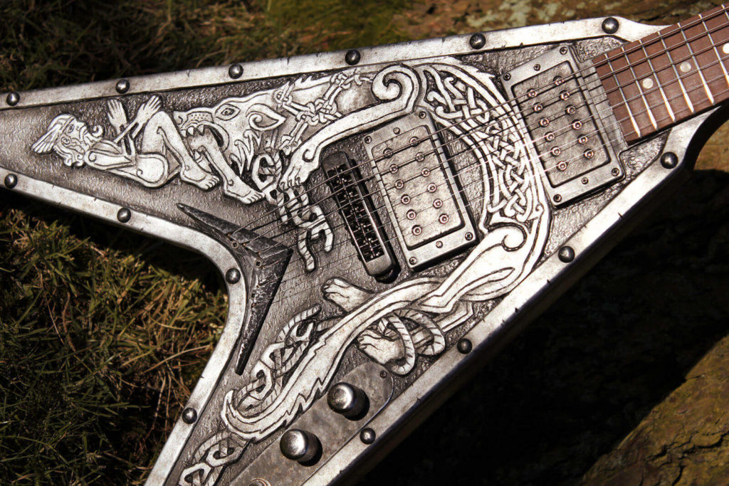 Hutchinson Viking Guitars Nordischer Mythos von Fenrir.