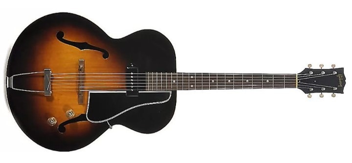 Gibson ES-150, released 1946, hollow body electric guitar.