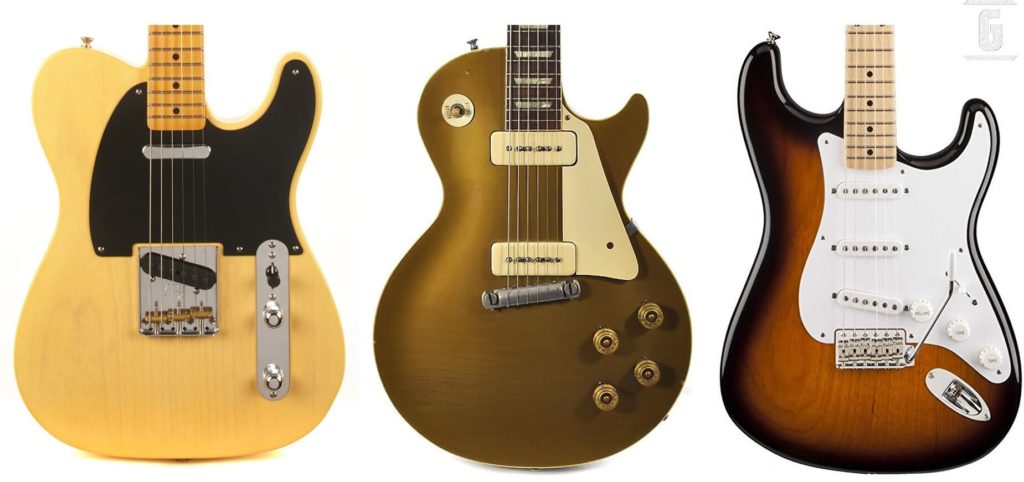 A Santíssima Trindade das Guitarras Clássicas: Telecaster, Les Paul e Stratocaster