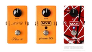 MXR Phase 90, pedal clásico de efecto de guitarra Phaser, Script, Block logo y EVH.
