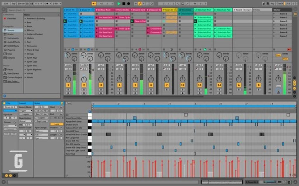 Ableton Live 9 Lite, one of the best programs to edit free music or guitars.