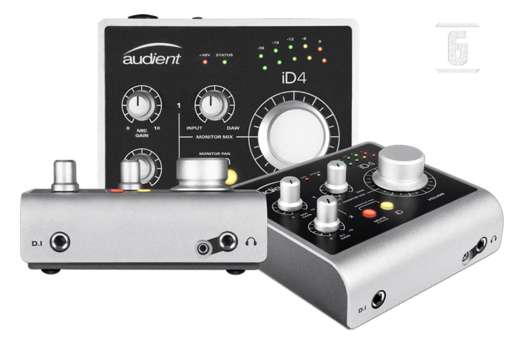 Audient iD4, uma interface de áudio popular para guitarristas.
