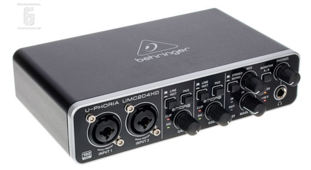 Behringer U-Phoria UMC204HD, ein sehr beliebtes Audio-Interface für E-Gitarre.