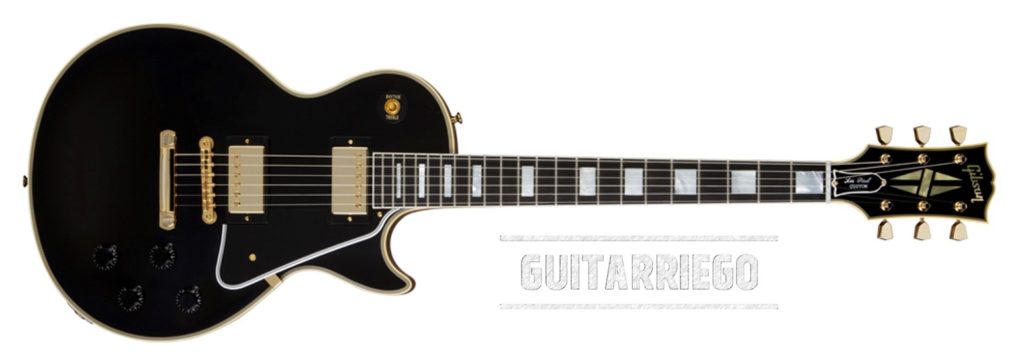 Schwarze Gibson Les Paul Custom, die "schwarze Schönheit".