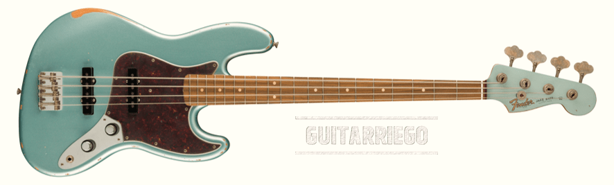 Fender Jazz Bass Road getragen 60 Jahre Firemist Silber