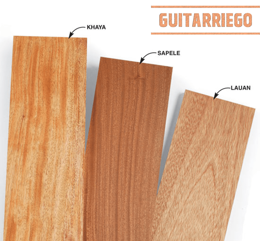 African Mahogany or Khaya, Sapele Mahogany or Sapeli and Lauan or Philippine Mahogany.