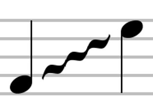Glissando o portamento, noto anche come Slide, consiste nello scorrere tra le note utilizzando lo stesso tocco.