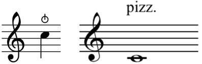 Pizzicato is a technique widely used on guitar, especially on electric guitar;  is done by doing Palm Muting.