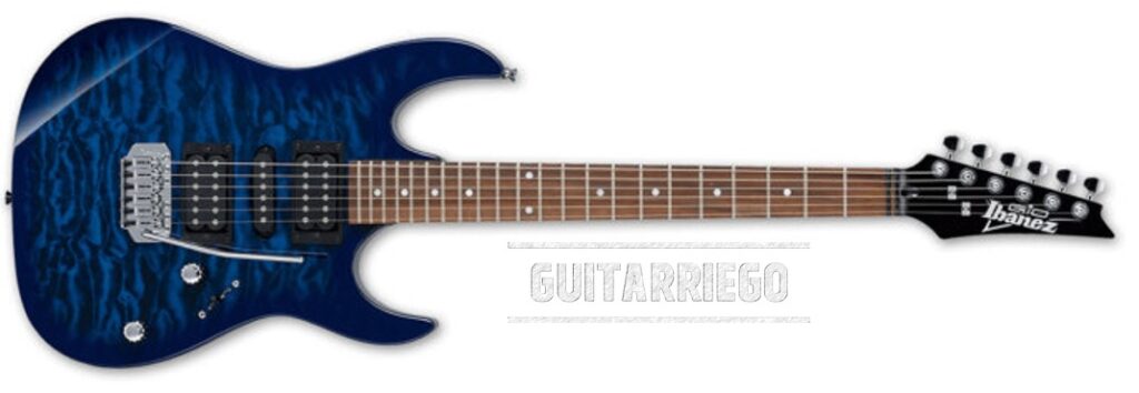 Ibanez GRX70Q uma das melhores guitarras baratas e acessíveis para iniciantes.