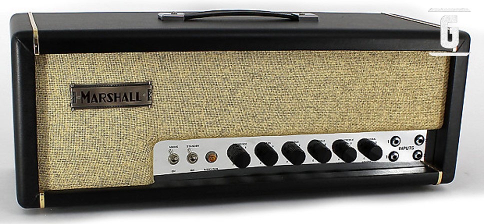 Marshall JTM45 de 1962, o primeiro amplificador da mais popular marca inglesa de amplificadores de guitarra.