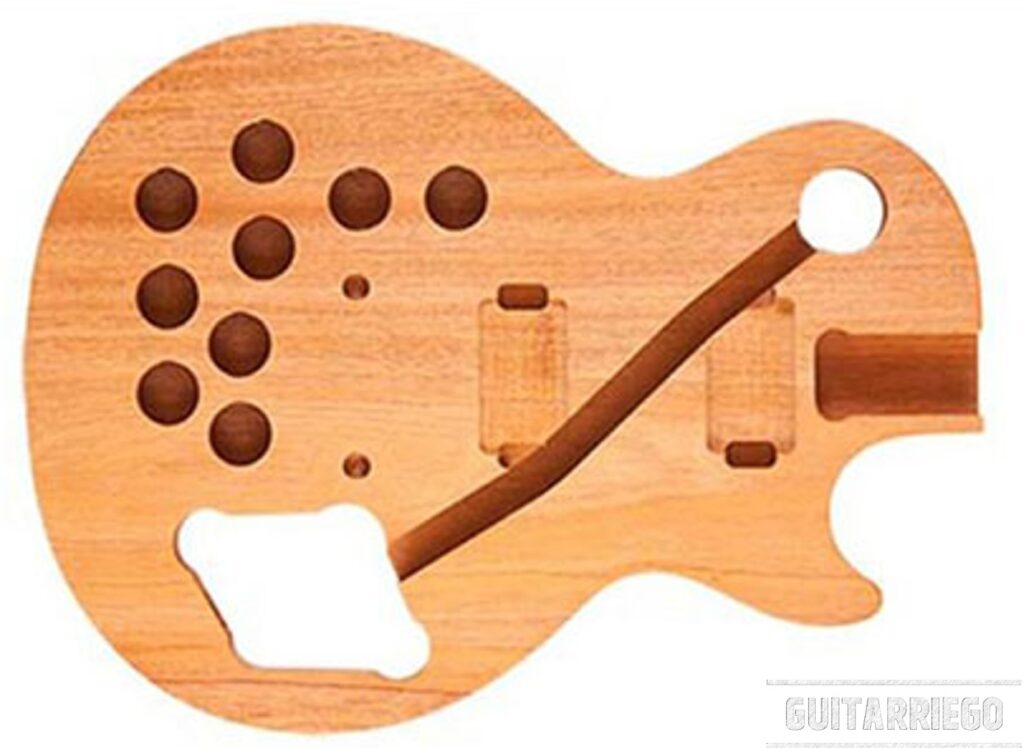 Alívio de peso tradicional Gibson Les Paul com 9 buracos.