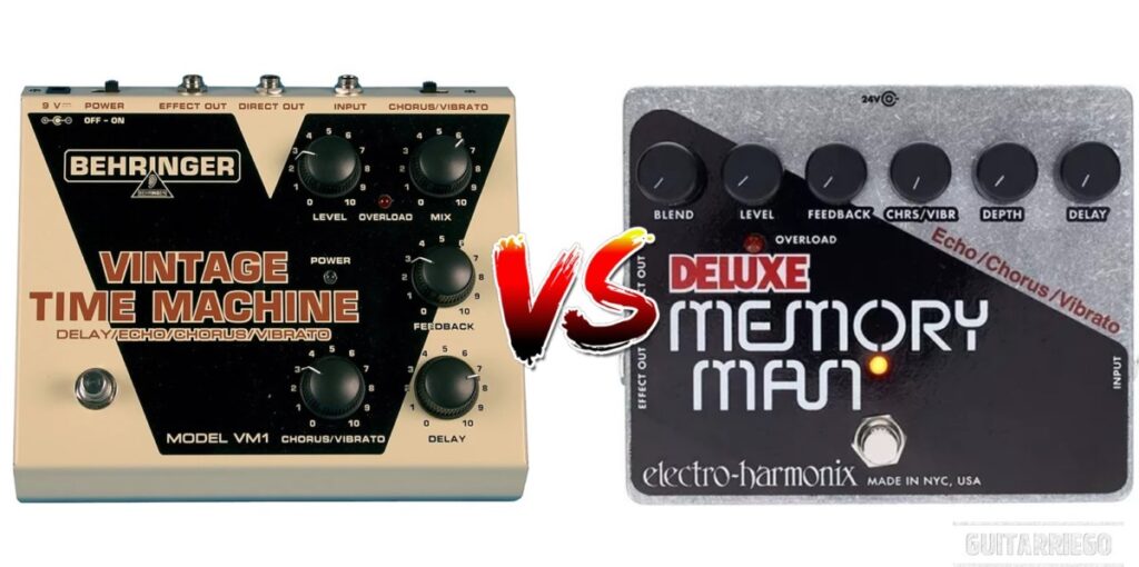 Vintage Tuve Machine VM1 vs. Electro-Harmonix Deluxe Memory Man.